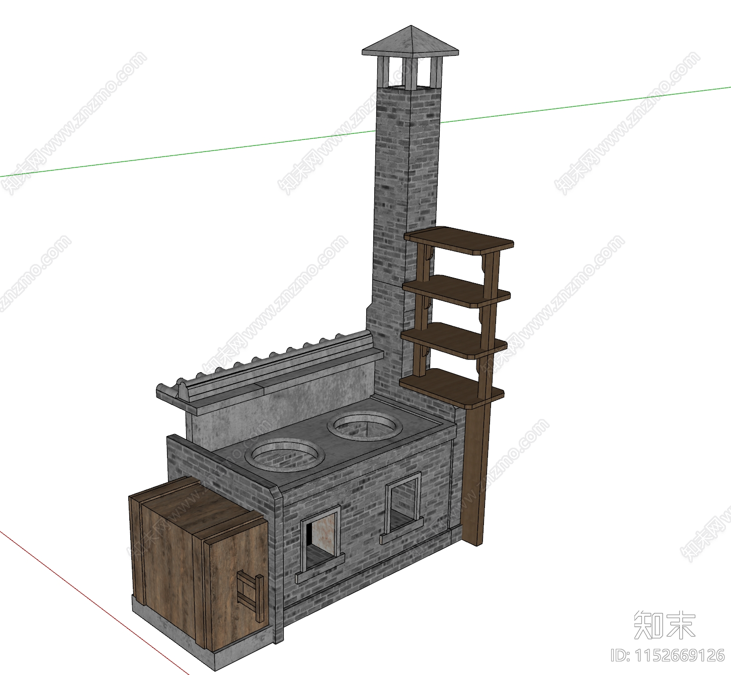 厨房台面SU模型下载【ID:1152669126】