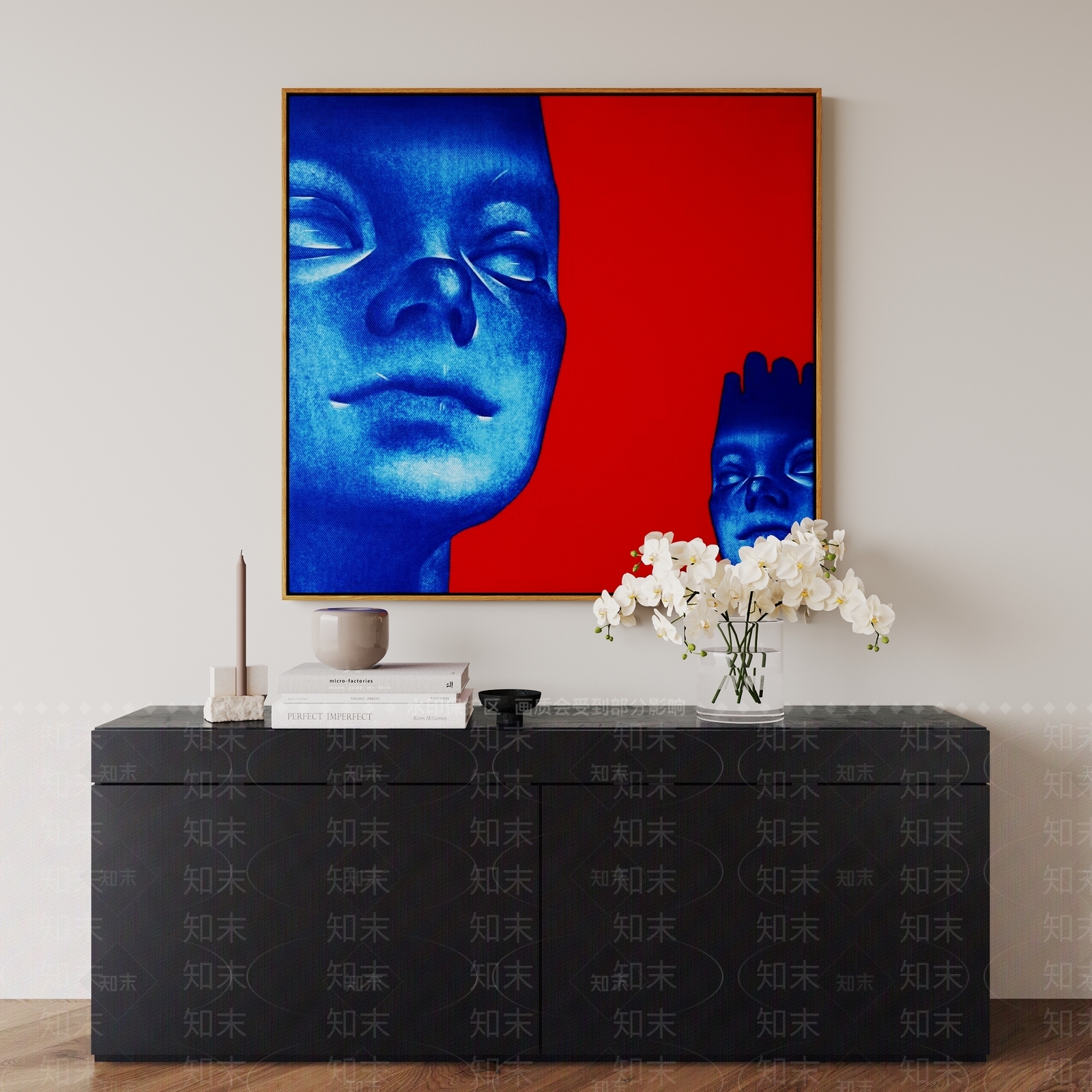 现代抽象人物装饰画SU模型下载【ID:1152669727】