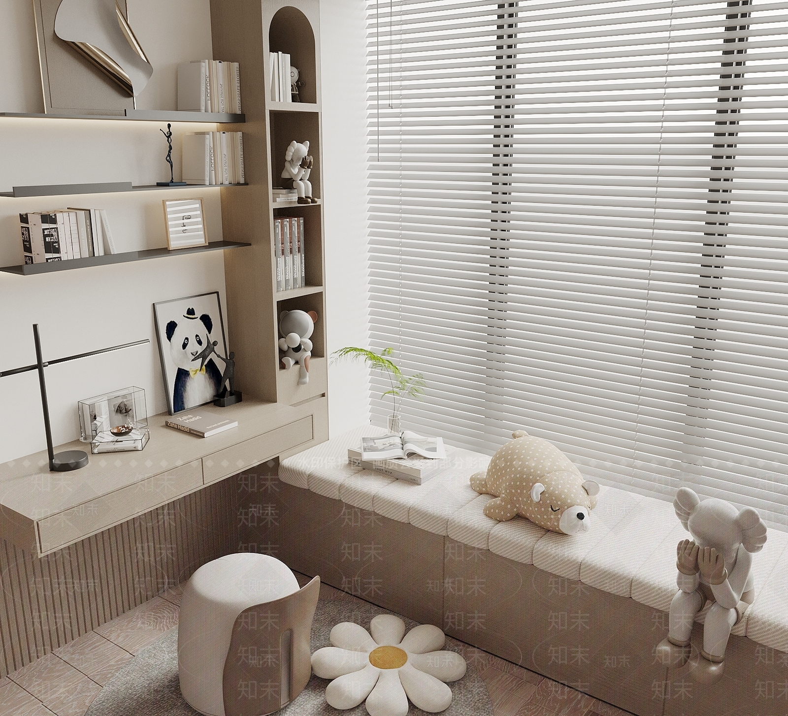 现代飘窗垫3D模型下载【ID:1152670529】