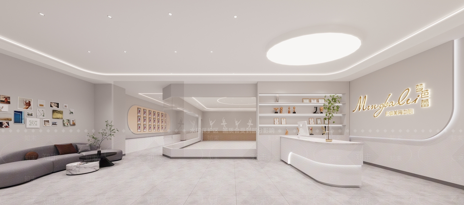现代瑜伽室3D模型下载【ID:1152679484】