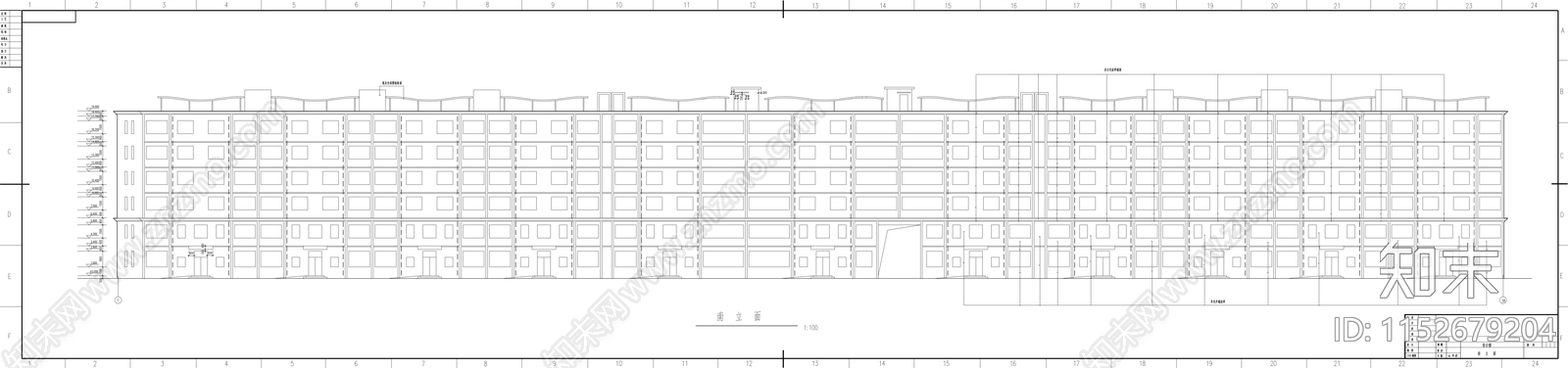 异型柱框架结构综合楼建筑施工图下载【ID:1152679204】