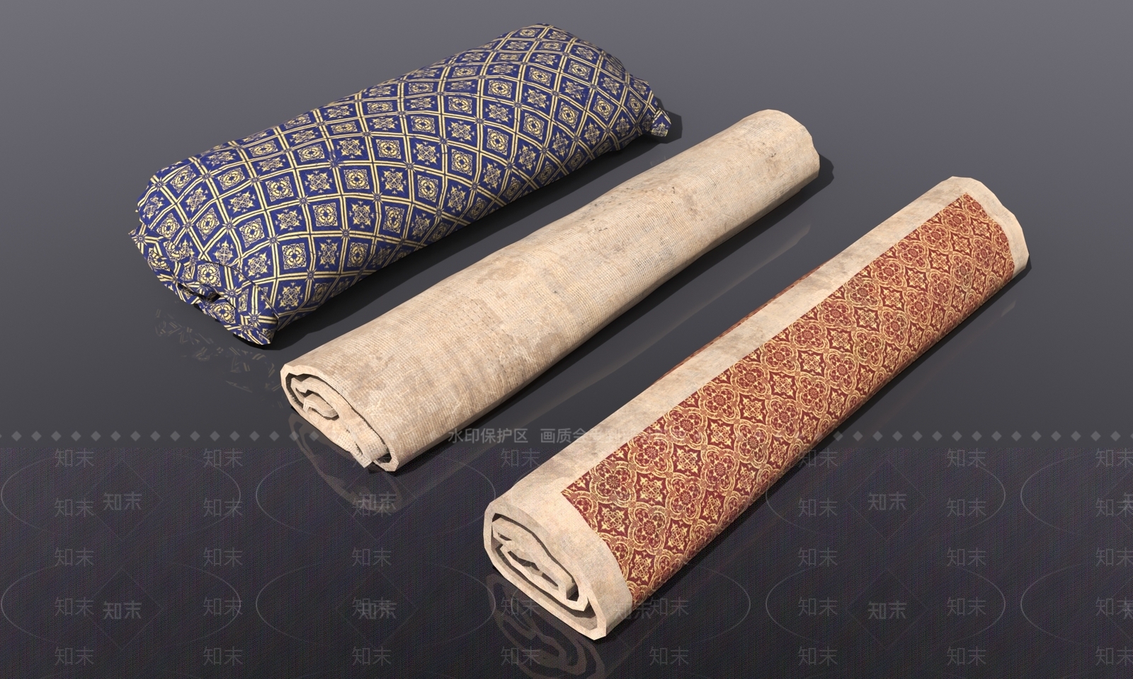 现代被子3D模型下载【ID:1152682503】