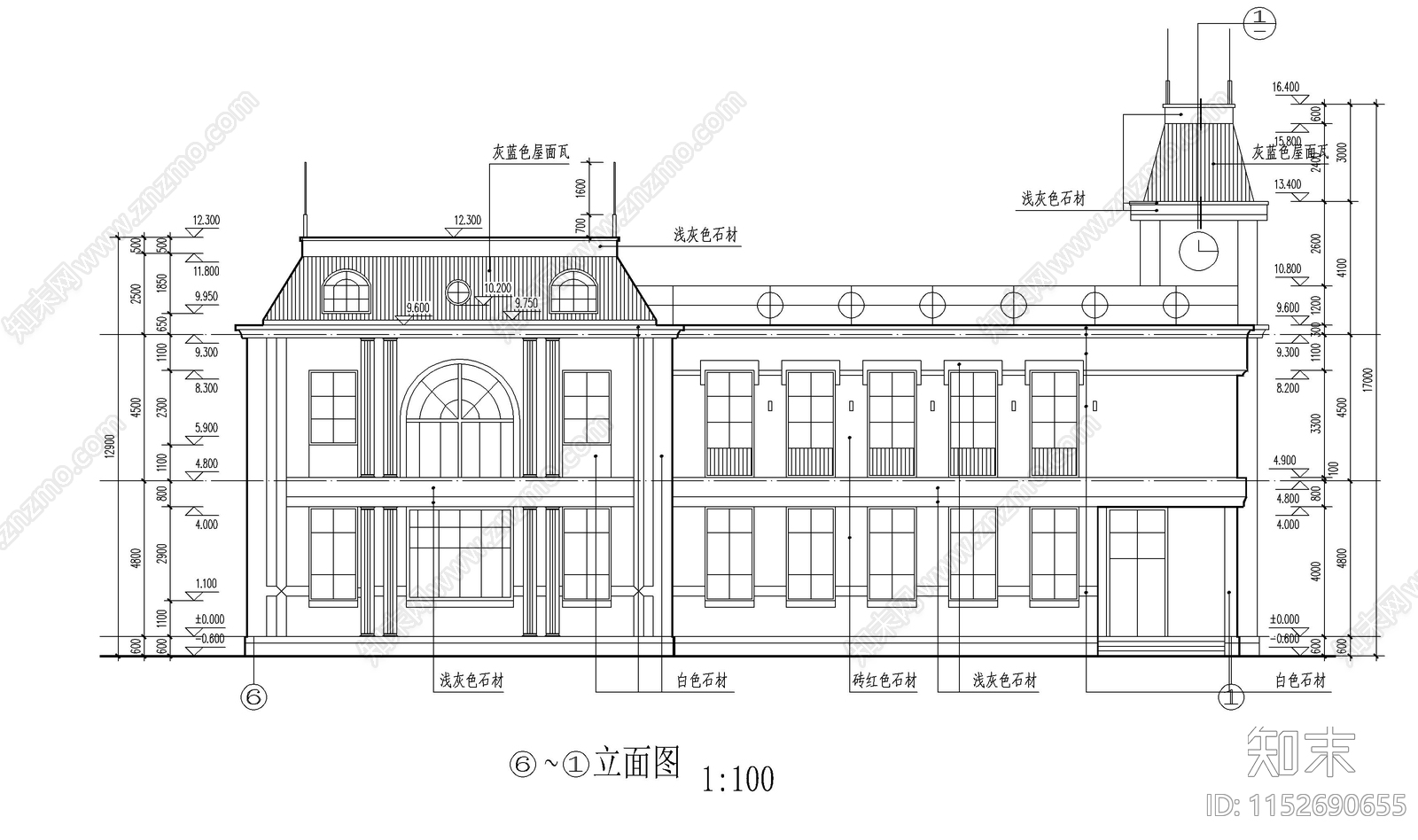 二层会所建筑图cad施工图下载【ID:1152690655】