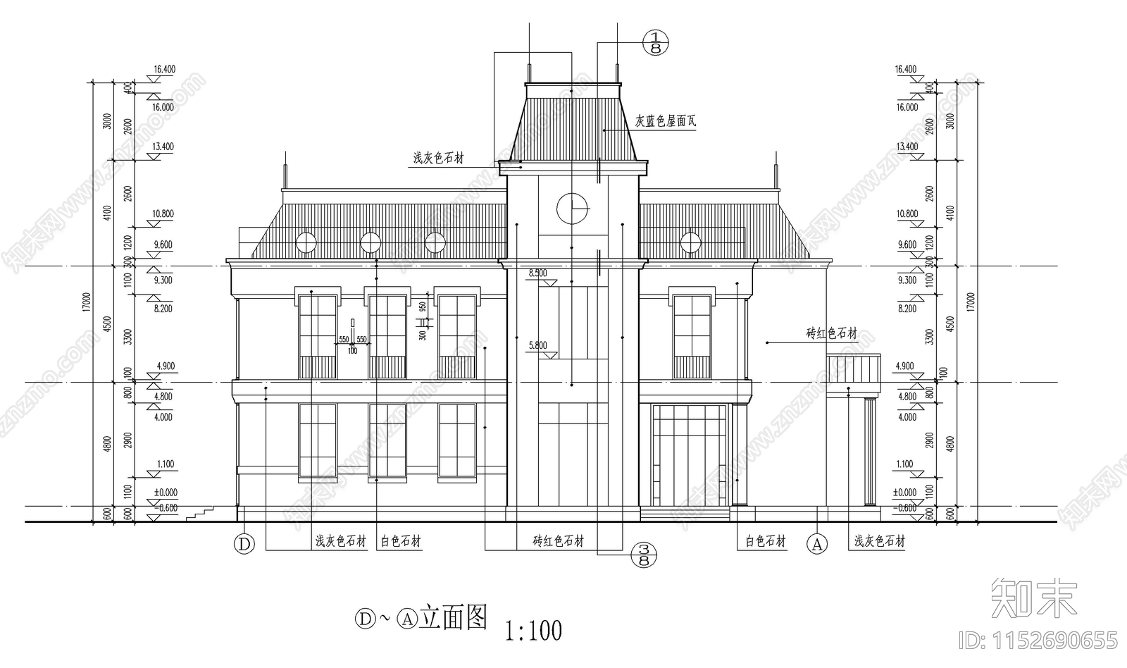 二层会所建筑图cad施工图下载【ID:1152690655】