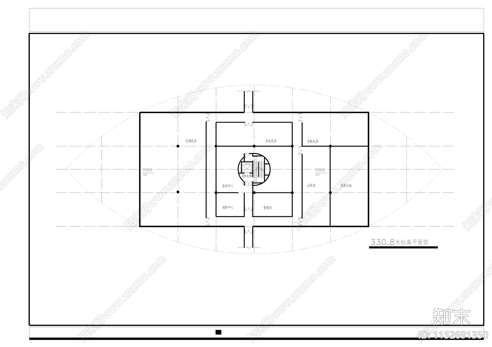 观光塔设计方案cad施工图下载【ID:1152691350】