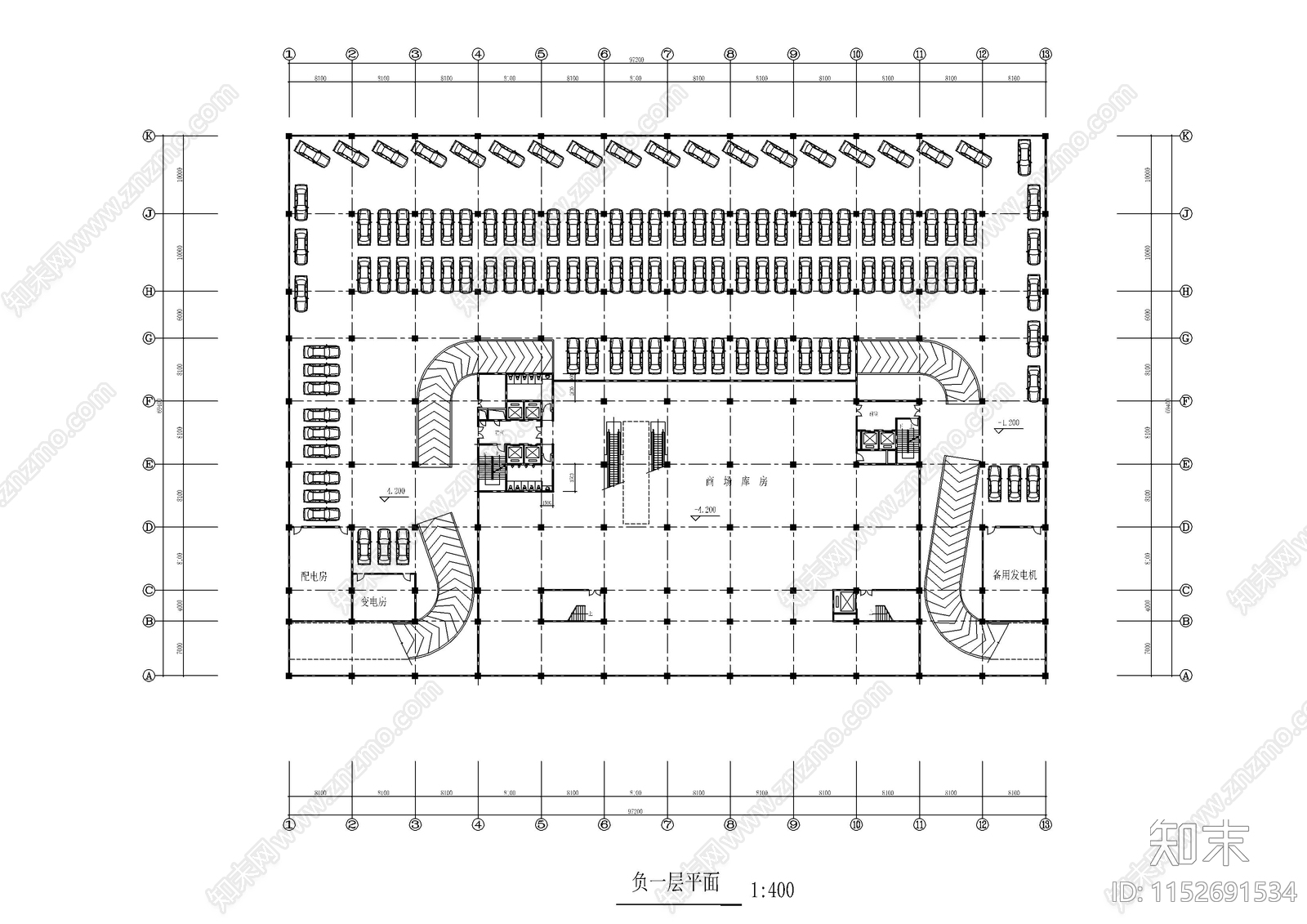 高级写字楼建筑cad施工图下载【ID:1152691534】