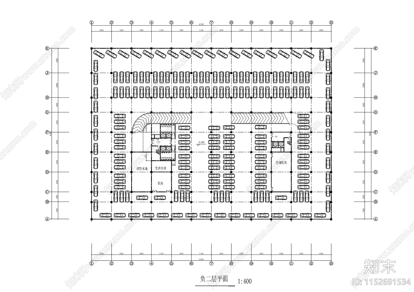 高级写字楼建筑cad施工图下载【ID:1152691534】