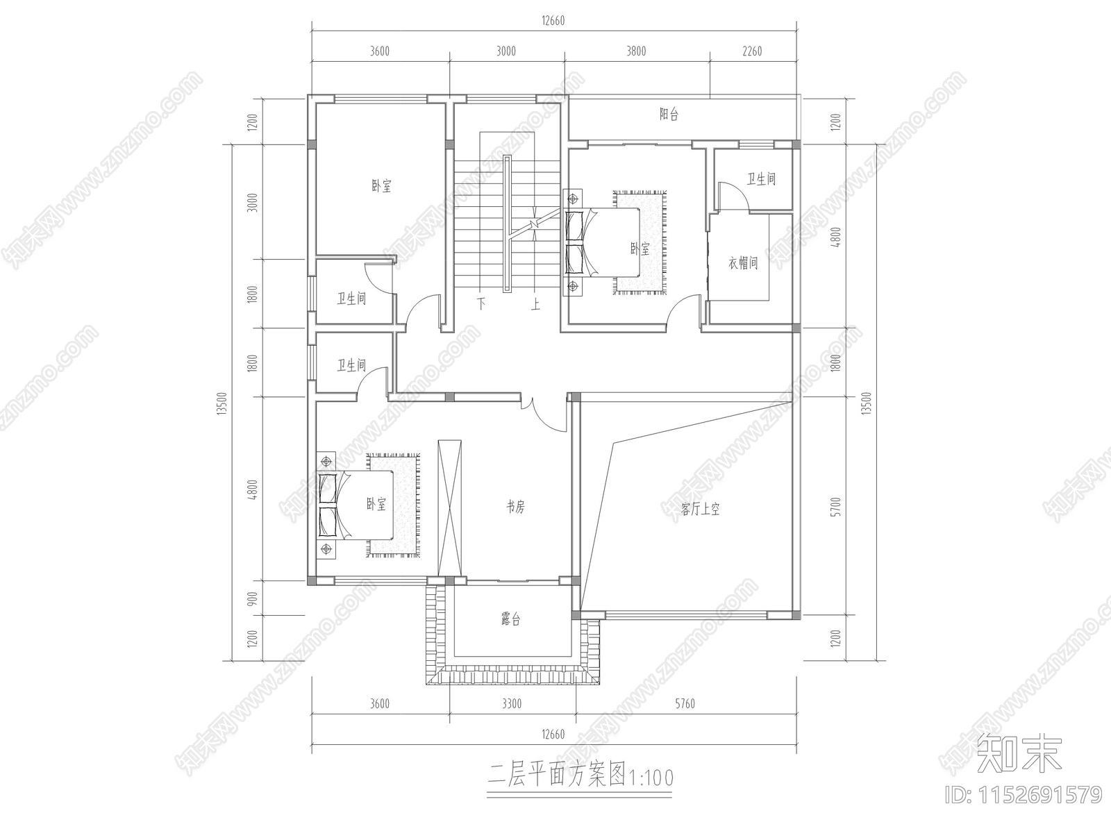 现代农村自建房平面图施工图下载【ID:1152691579】