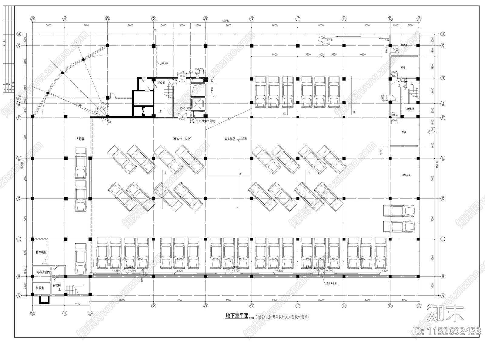 底商住宅楼建筑设计cad施工图下载【ID:1152692453】