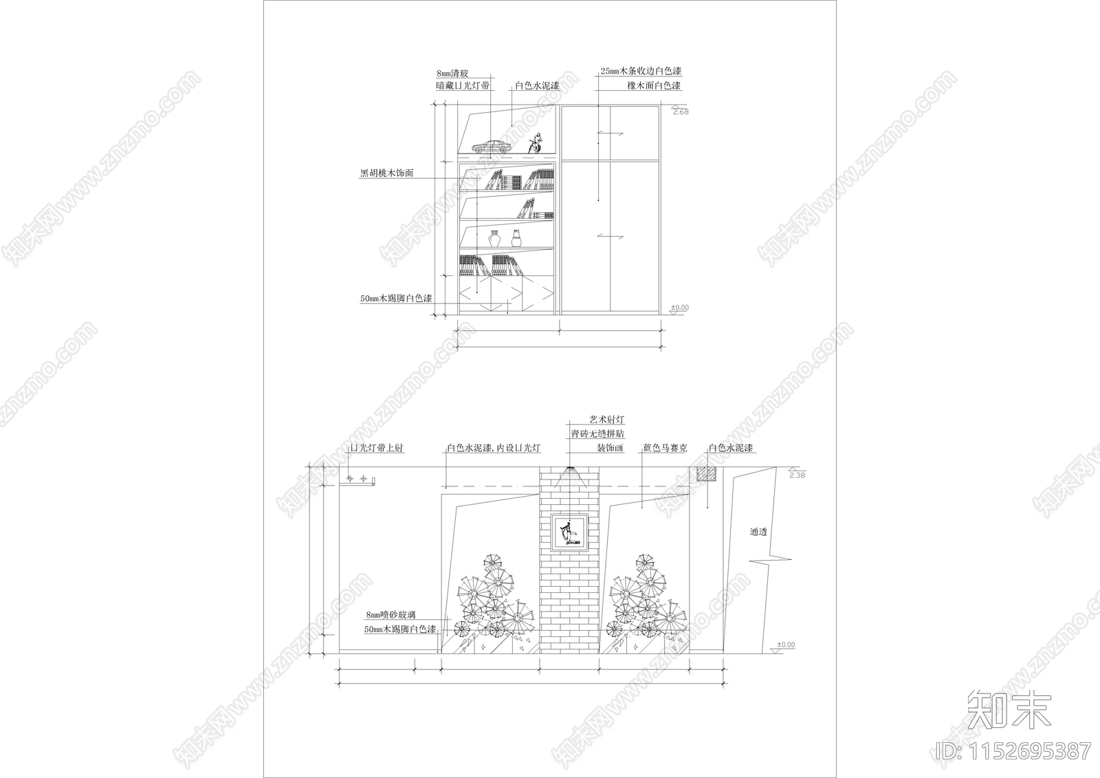 柜体图块cad施工图下载【ID:1152695387】