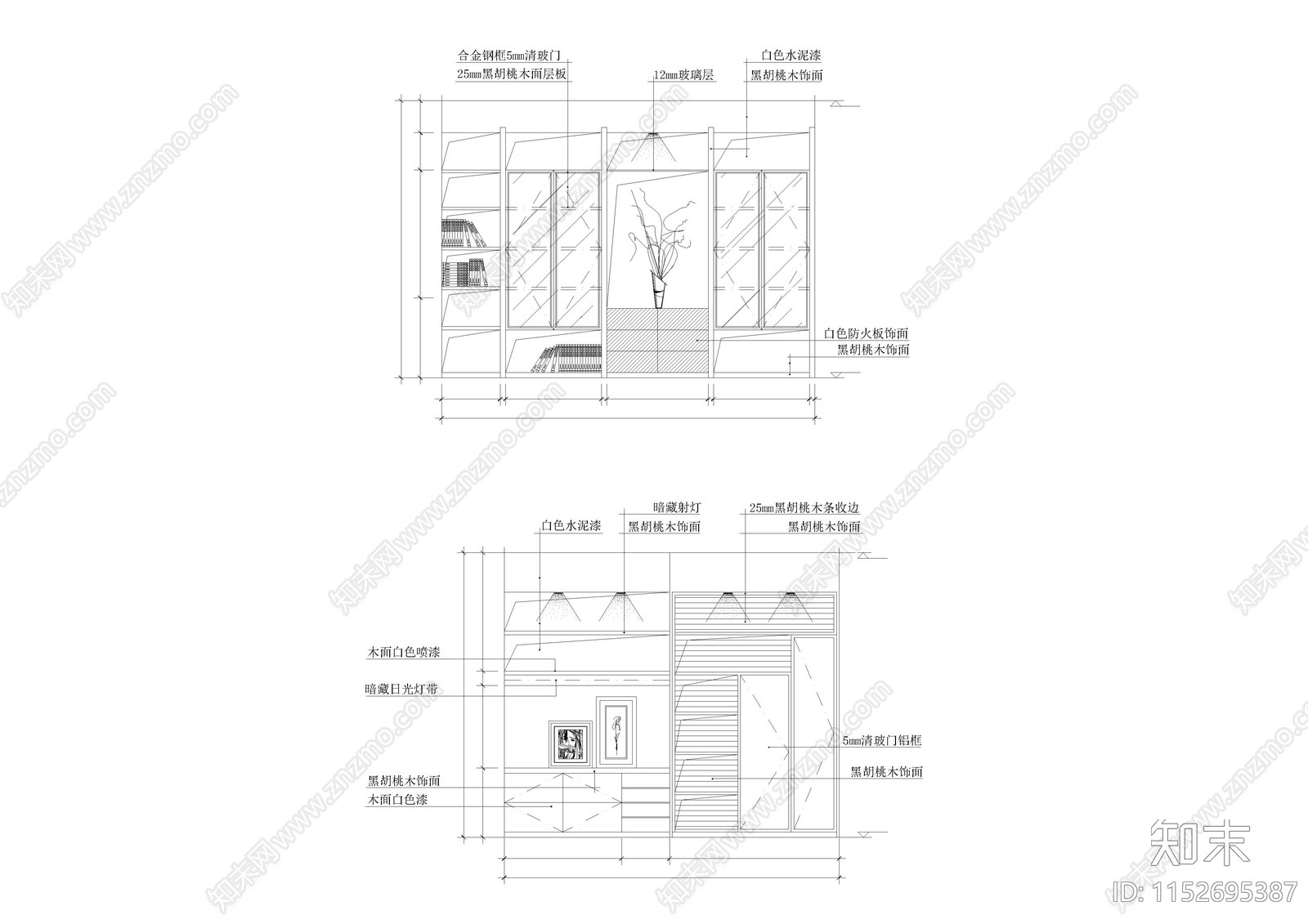 柜体图块cad施工图下载【ID:1152695387】