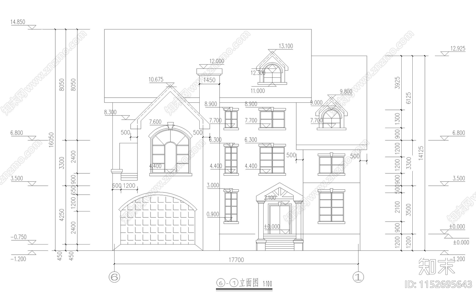 别墅cad施工图下载【ID:1152695643】