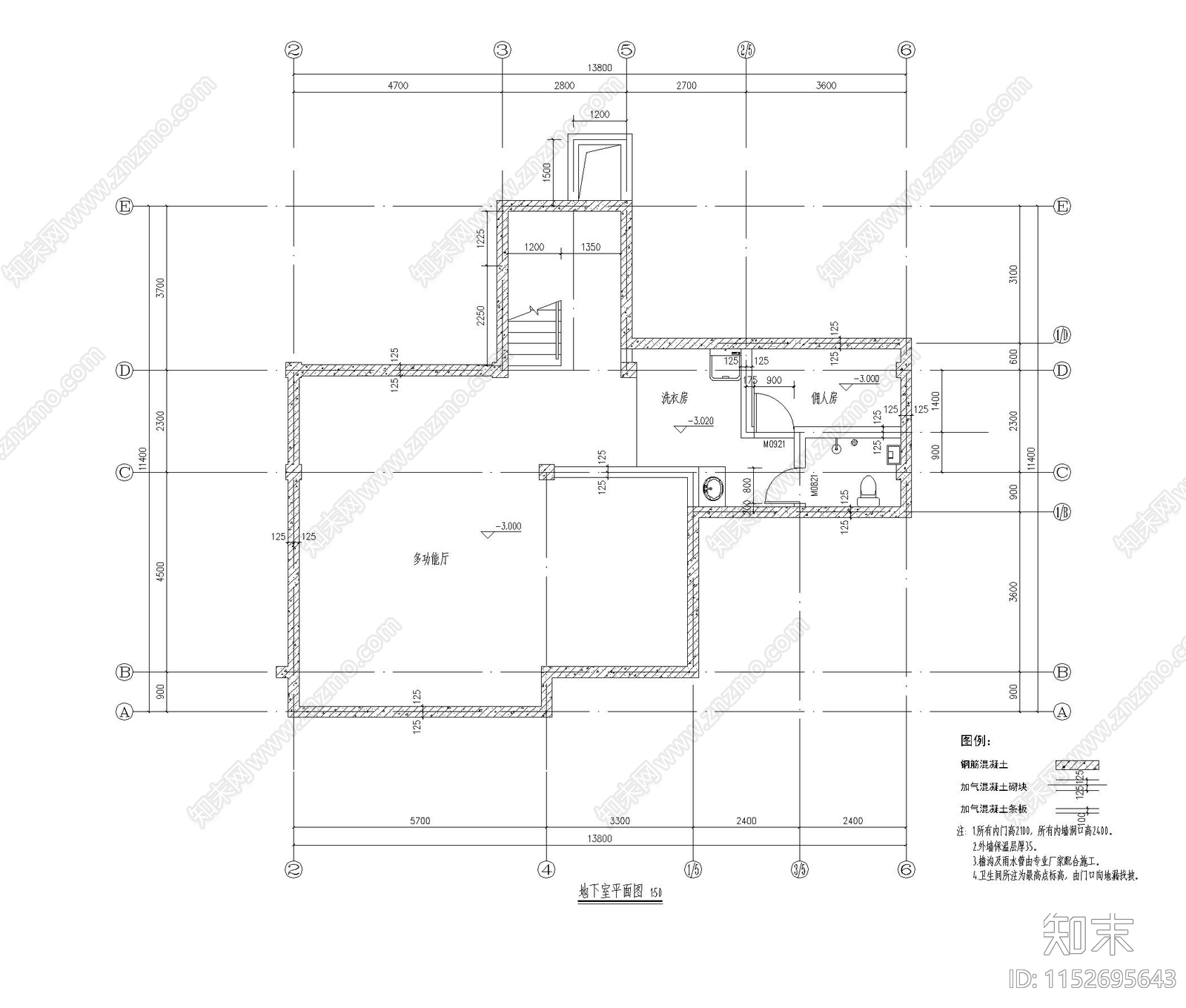 别墅cad施工图下载【ID:1152695643】