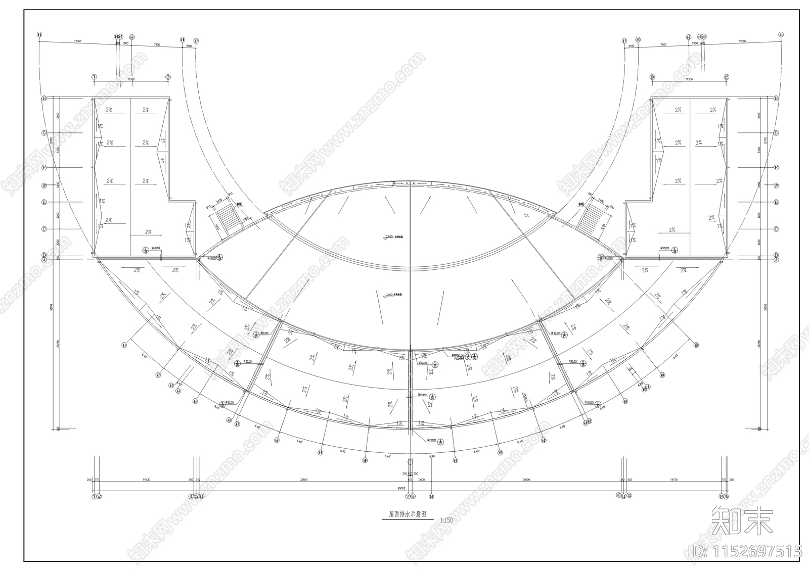广场舞台及网点建筑图cad施工图下载【ID:1152697515】