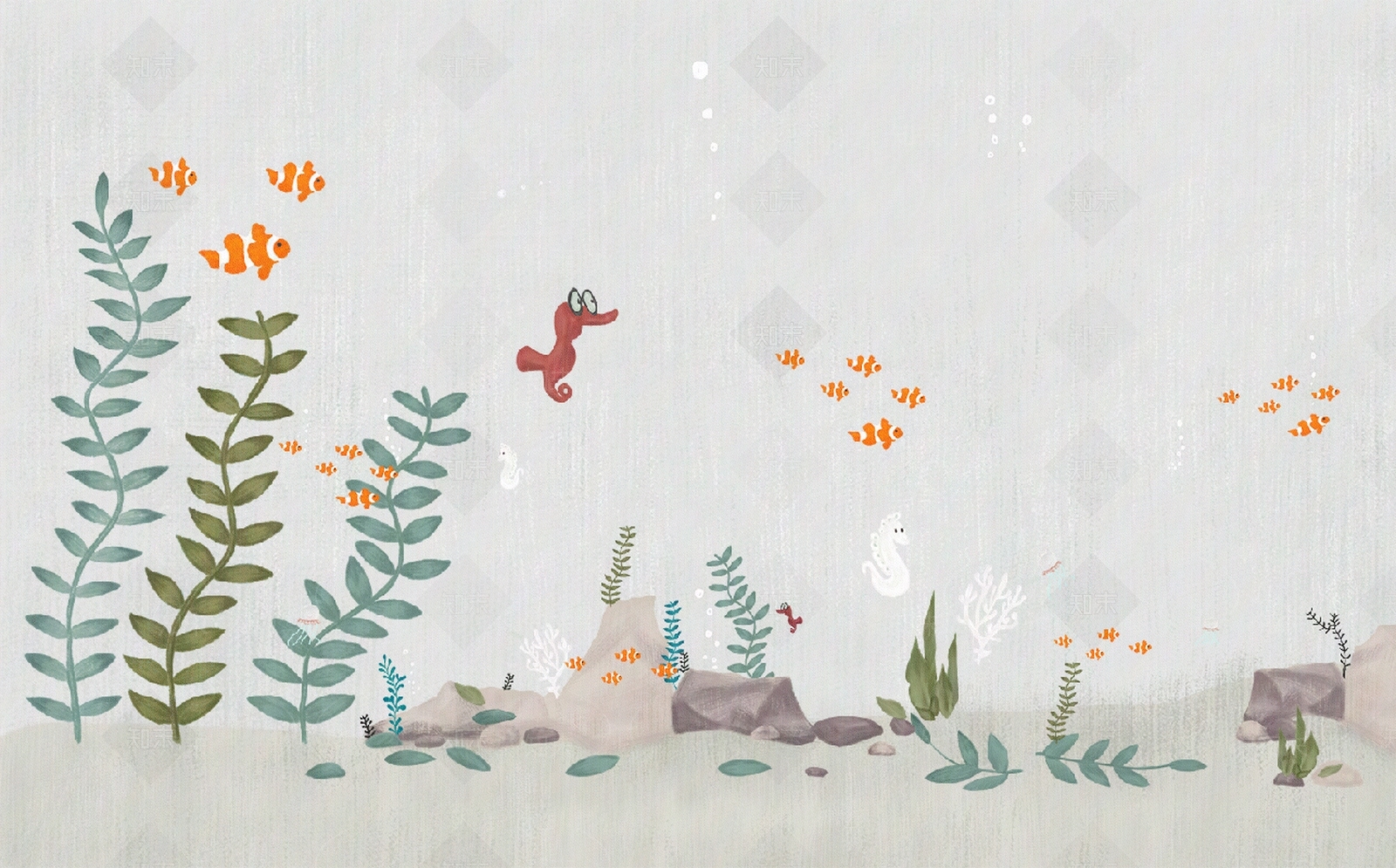 儿童海洋系列壁纸贴图下载【ID:1152699307】