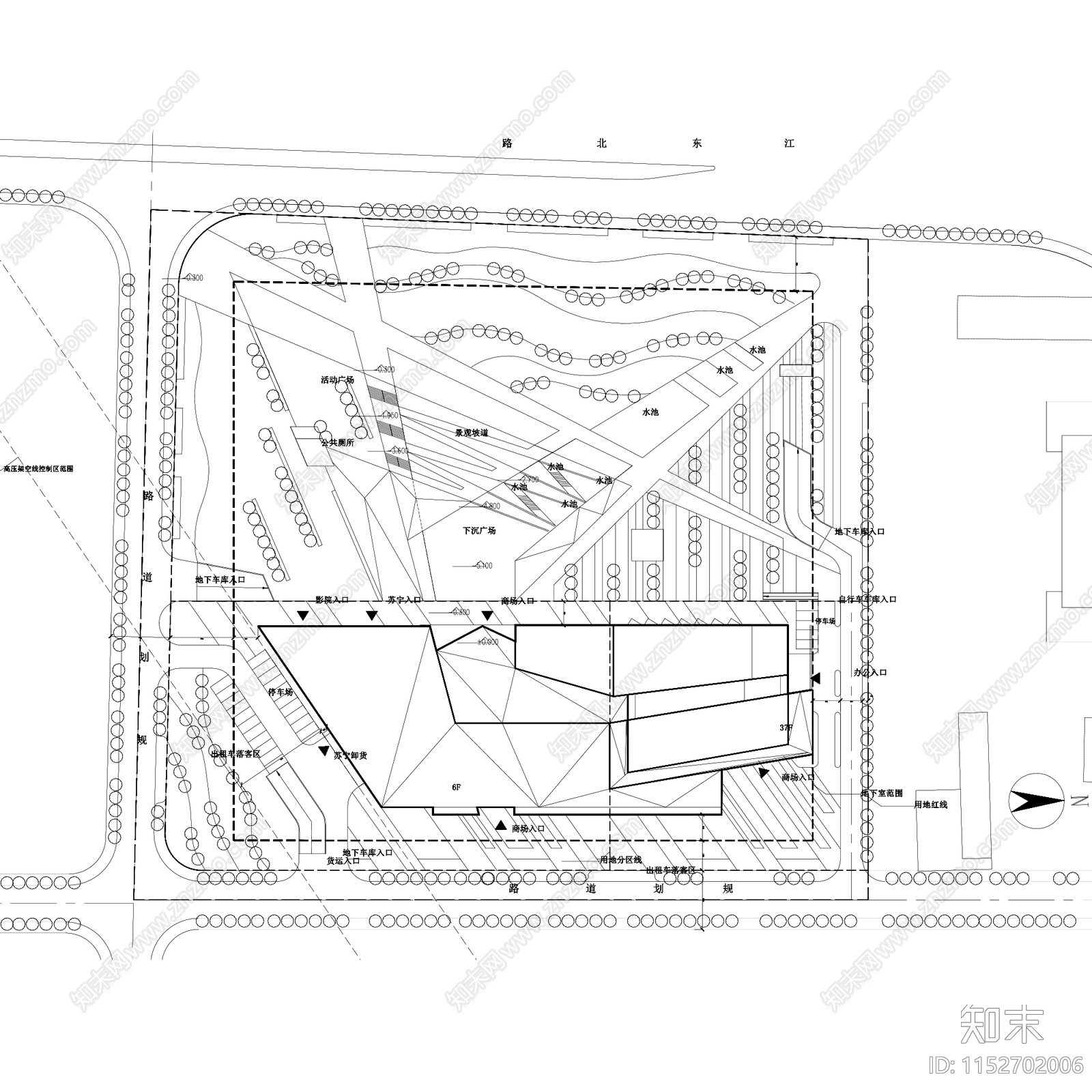 商业综合体建筑cad施工图下载【ID:1152702006】