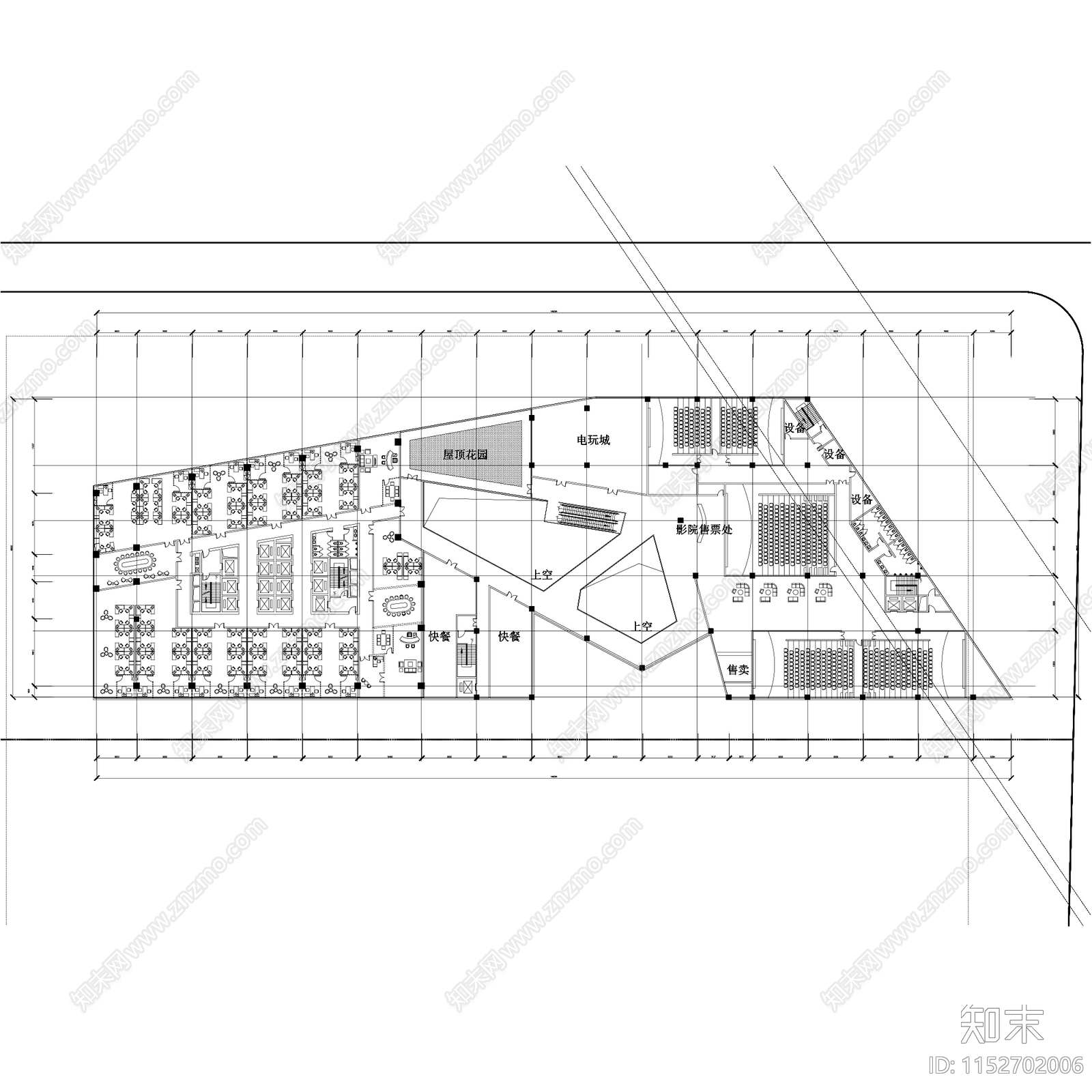 商业综合体建筑cad施工图下载【ID:1152702006】