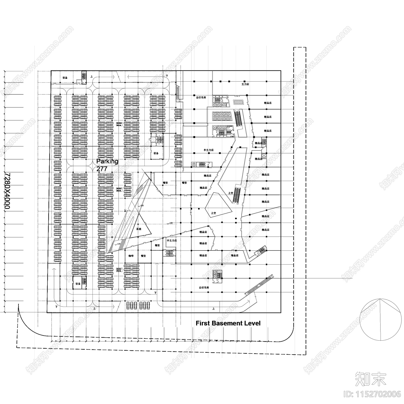 商业综合体建筑cad施工图下载【ID:1152702006】