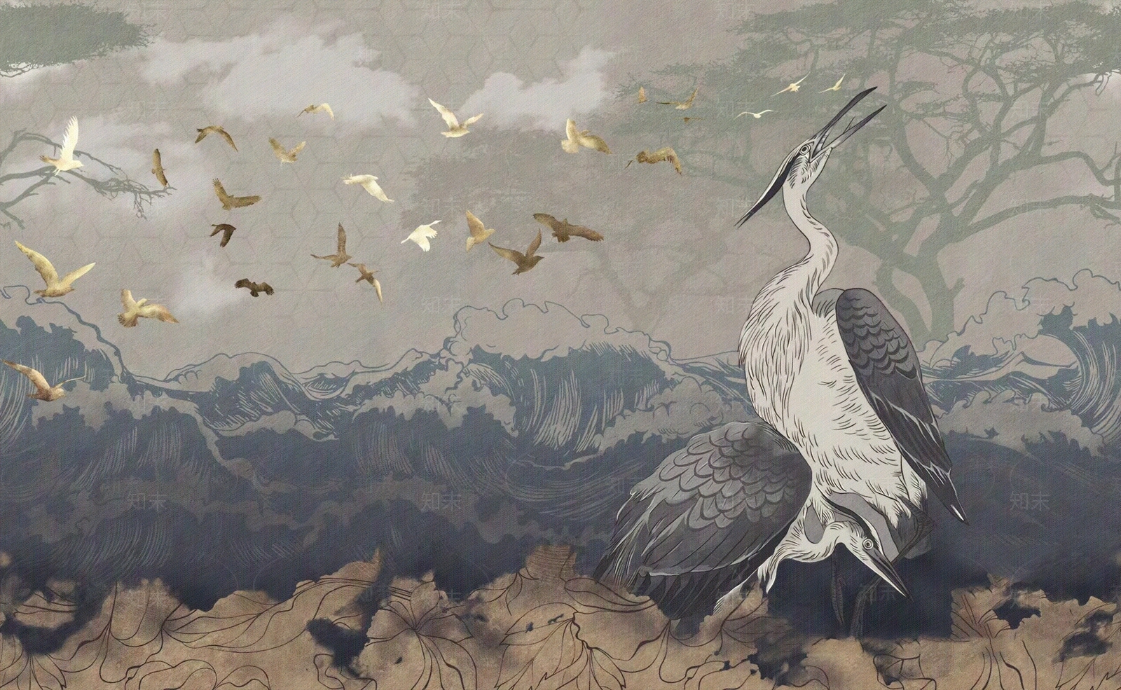 壁画高清贴图材质