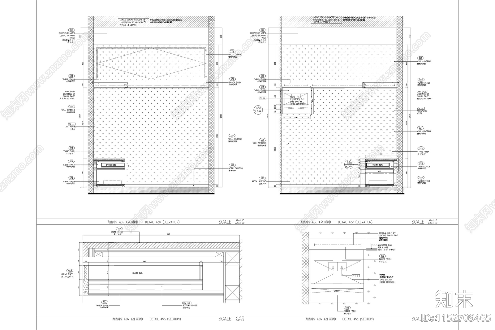 小型衣帽间cad施工图下载【ID:1152709465】