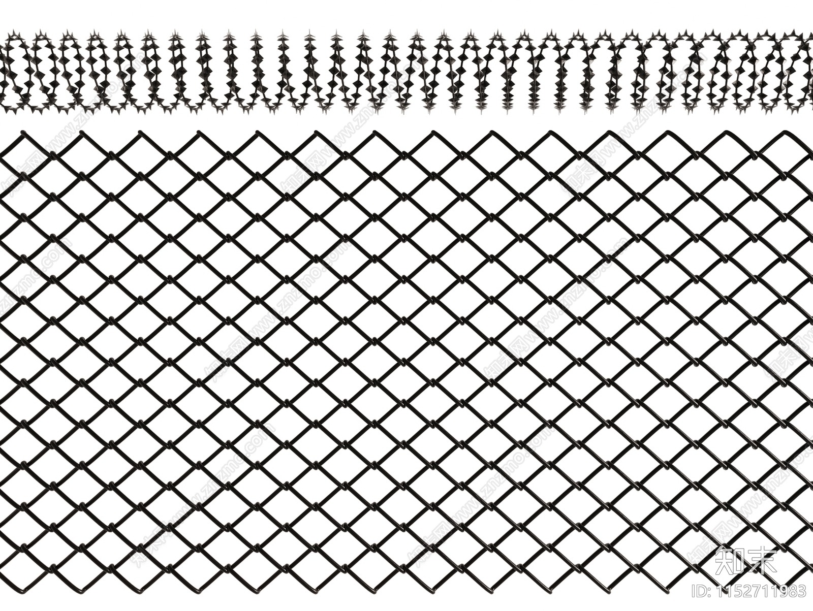 现代铁丝网围栏3D模型下载【ID:1152711983】