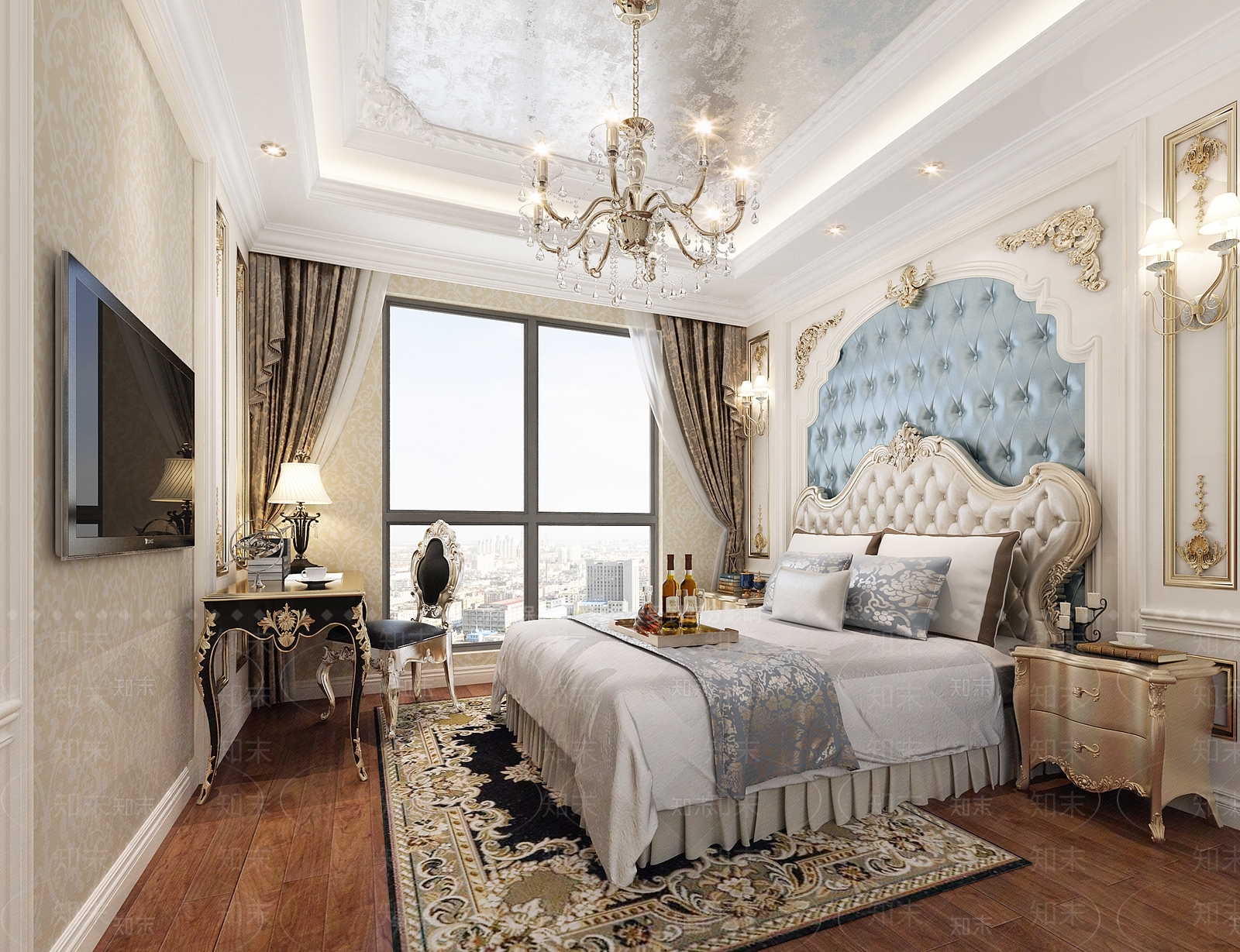 欧式古典卧室3D模型下载【ID:1152715145】