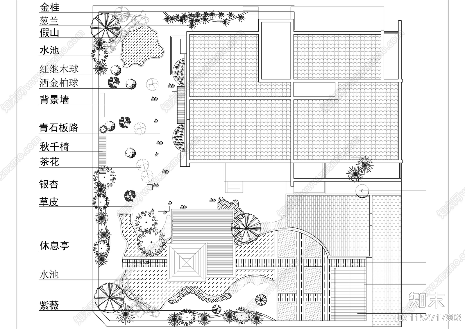 新中式农村别墅自建房建筑图纸cad施工图下载【ID:1152717908】