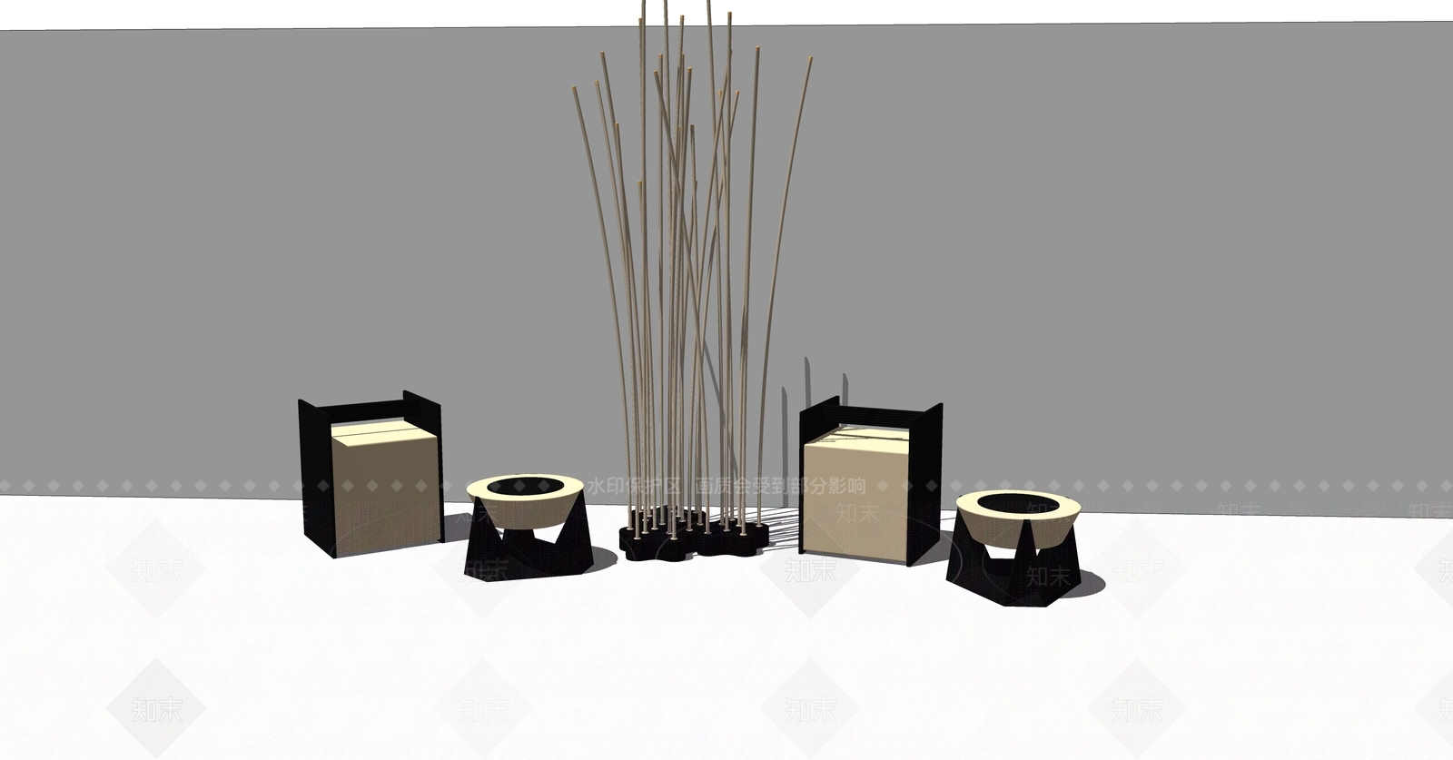 现代景观灯具SU模型下载【ID:1152718369】