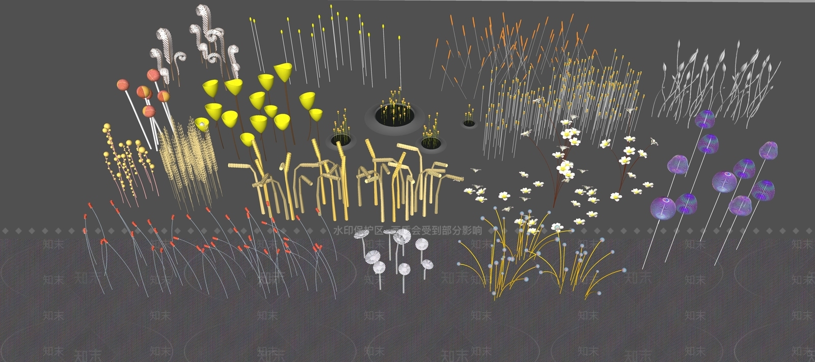 现代景观灯具SU模型下载【ID:1152718618】