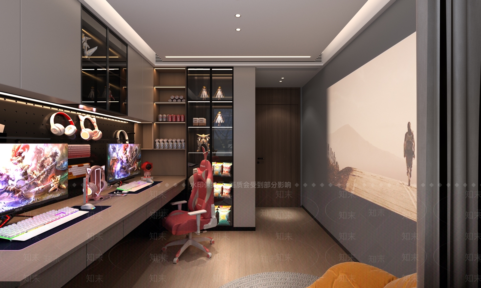 现代电竞房3D模型下载【ID:1152723137】