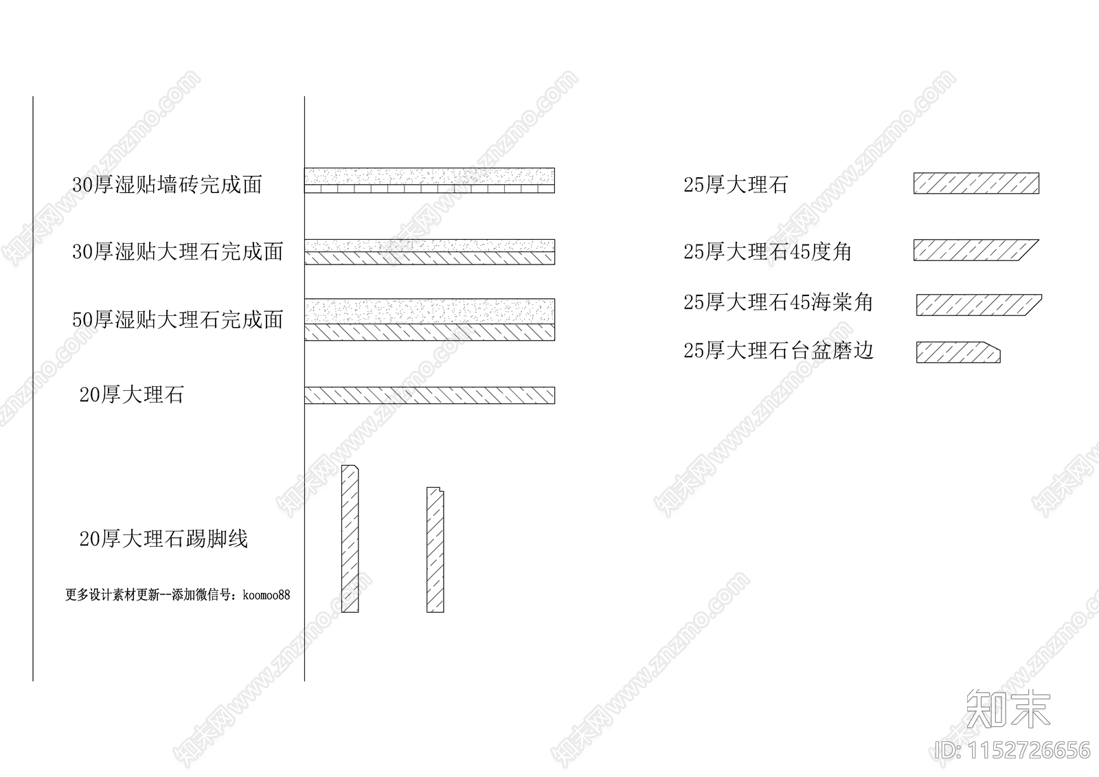 室内金属五金钢材图例cad施工图下载【ID:1152726656】