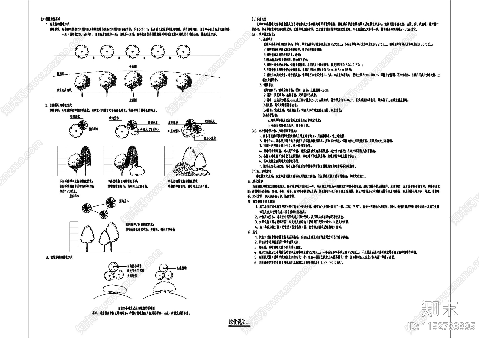 最新绿化种植说明施工图下载【ID:1152733395】