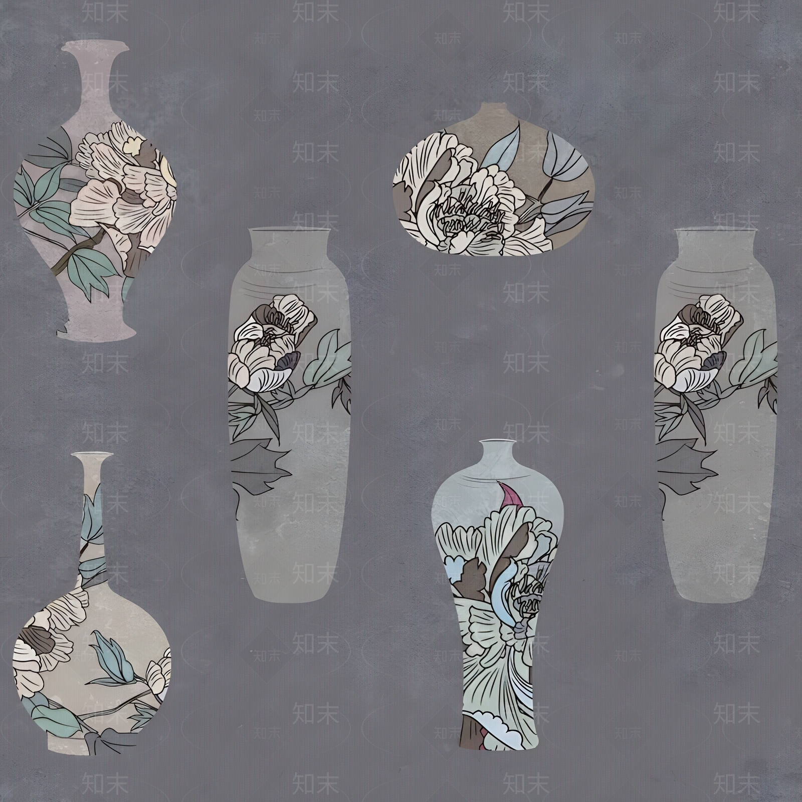 现代花瓶装饰画贴图下载【ID:1152739305】