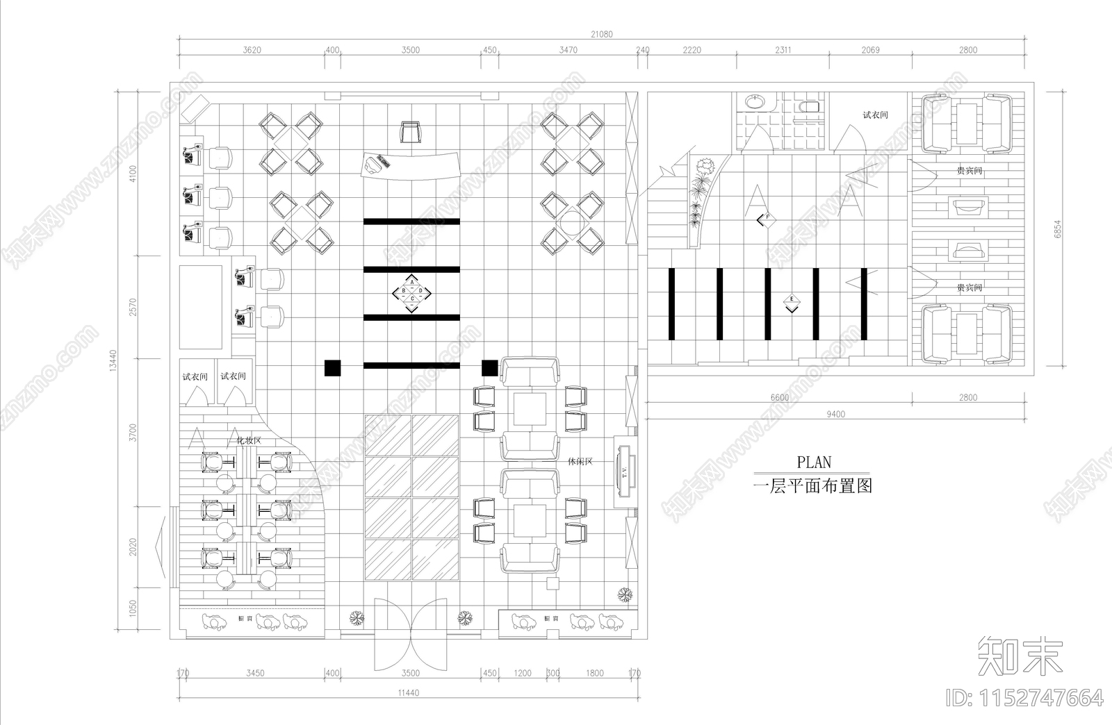 摄影工作室cad施工图下载【ID:1152747664】