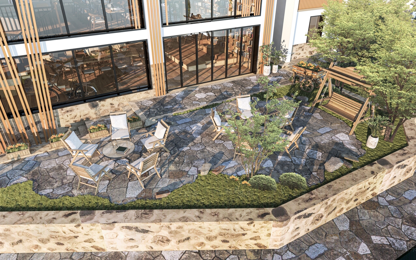 现代居家庭院3D模型下载【ID:1152752472】