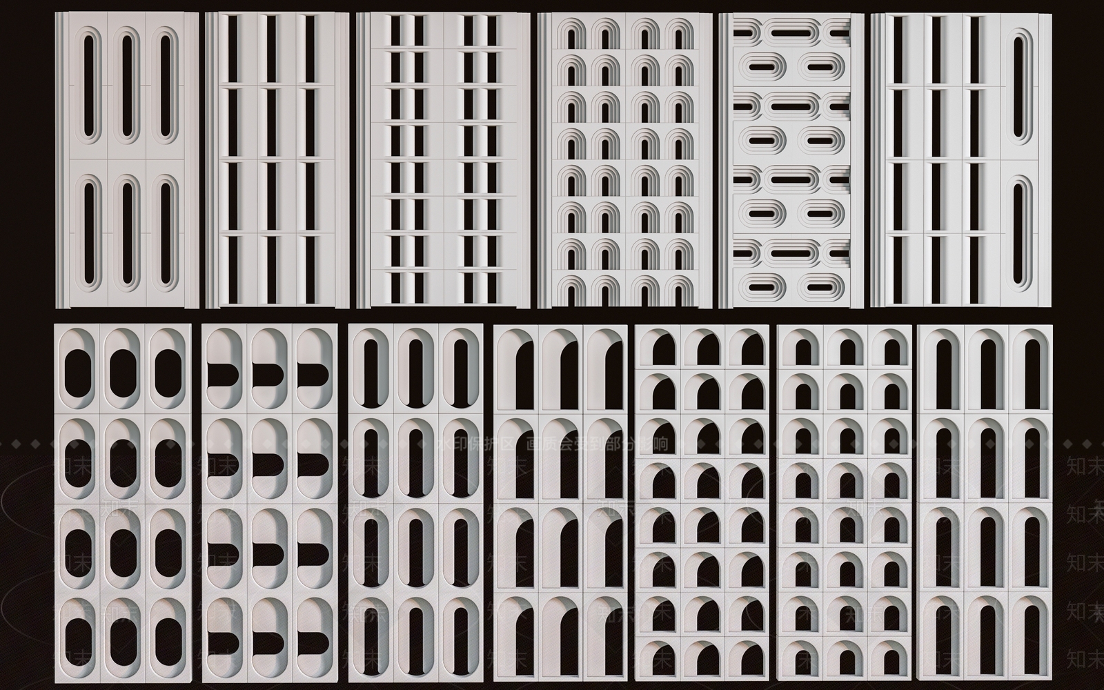 现代预制砖墙3D模型下载【ID:1152757133】