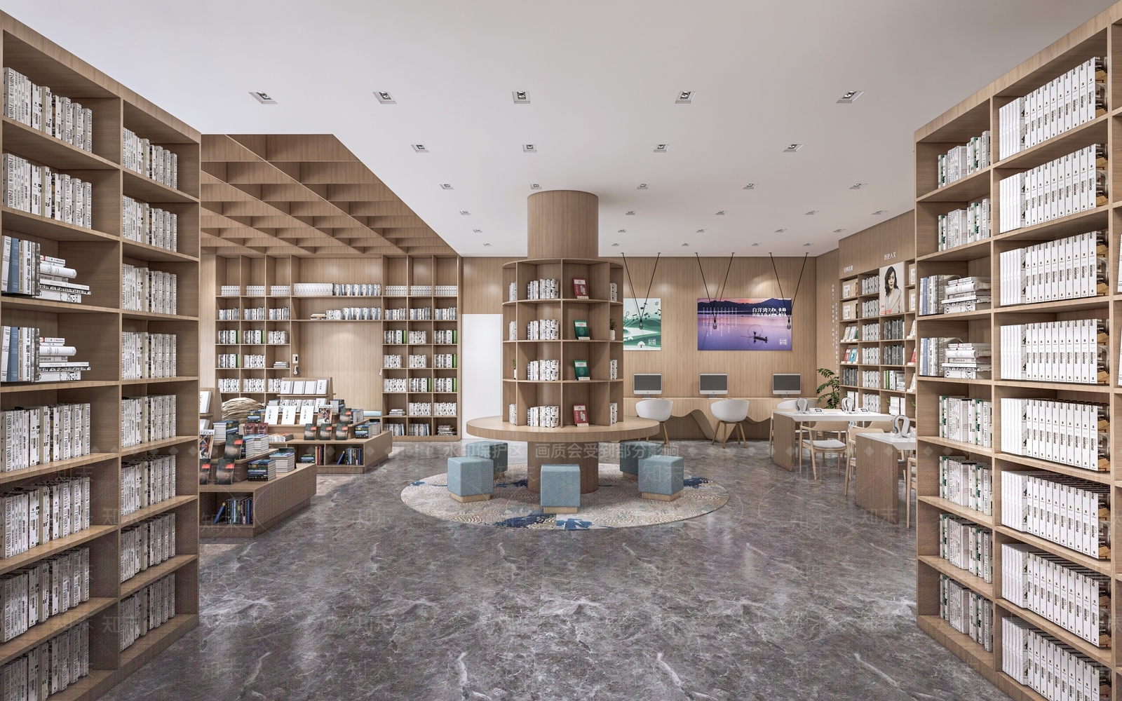 现代书店3D模型下载【ID:1152759566】