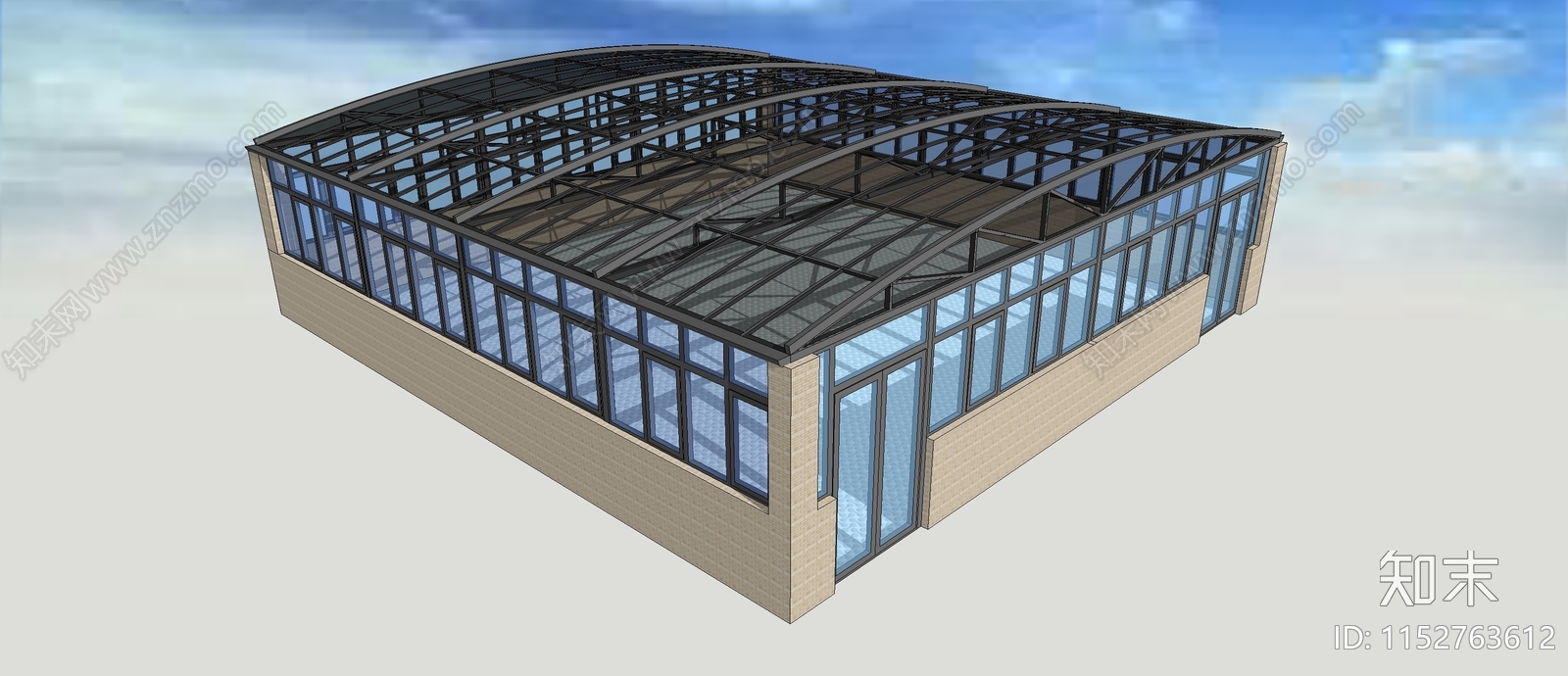 现代阳光房SU模型下载【ID:1152763612】
