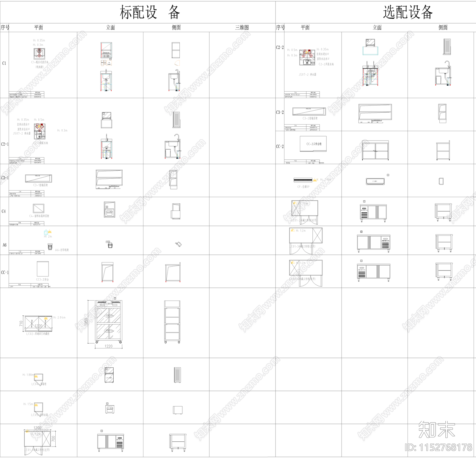 2024后厨烧烤餐饮设备图库cad施工图下载【ID:1152768178】