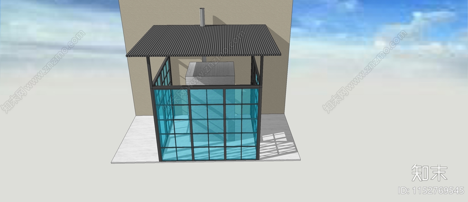 现代阳光房SU模型下载【ID:1152769545】