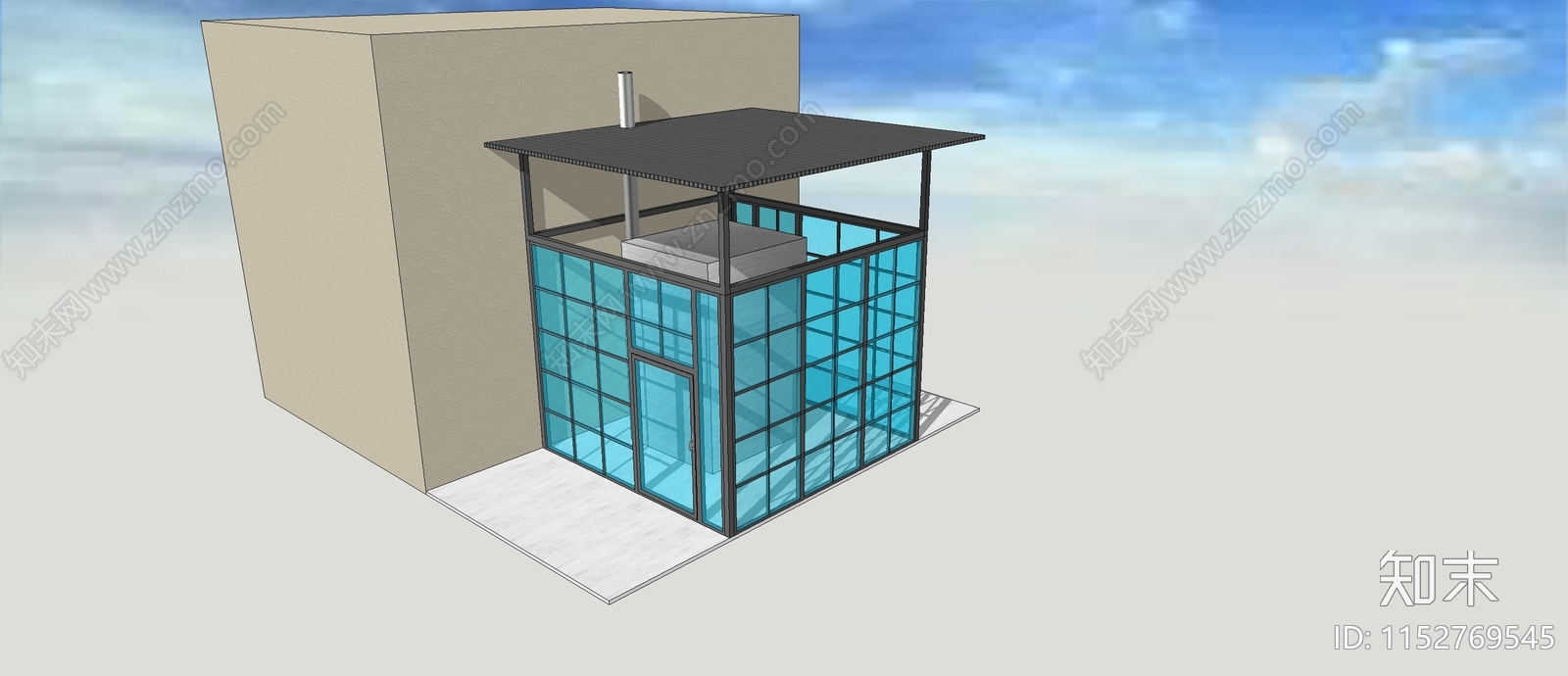 现代阳光房SU模型下载【ID:1152769545】