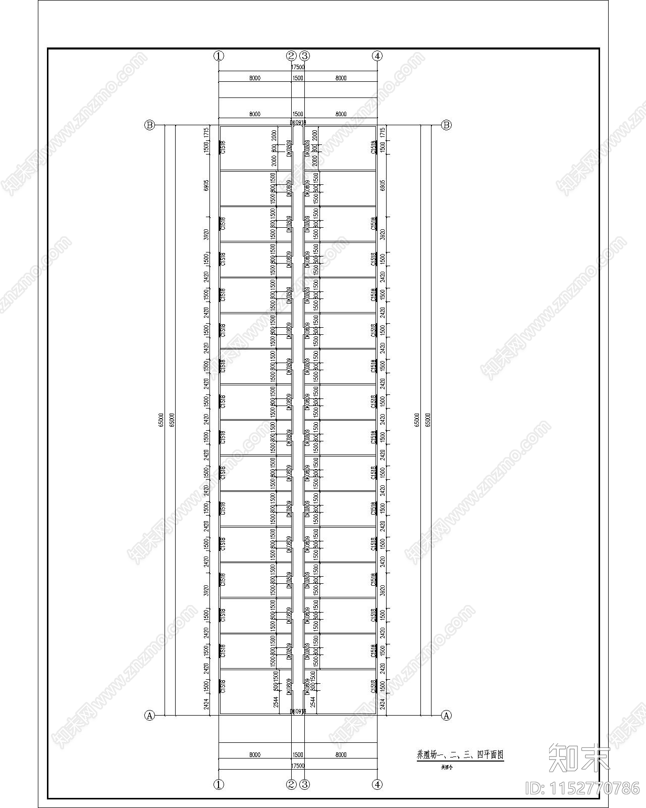 钢构养殖场建筑cad施工图下载【ID:1152770786】