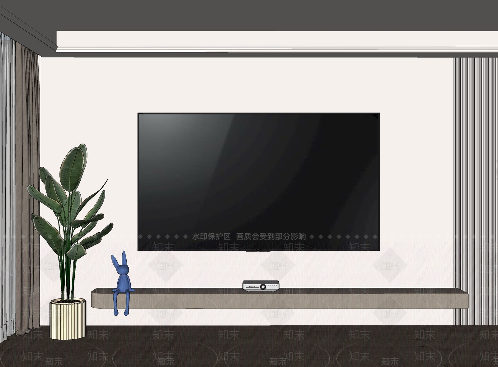 液晶电视SU模型下载【ID:1152774244】