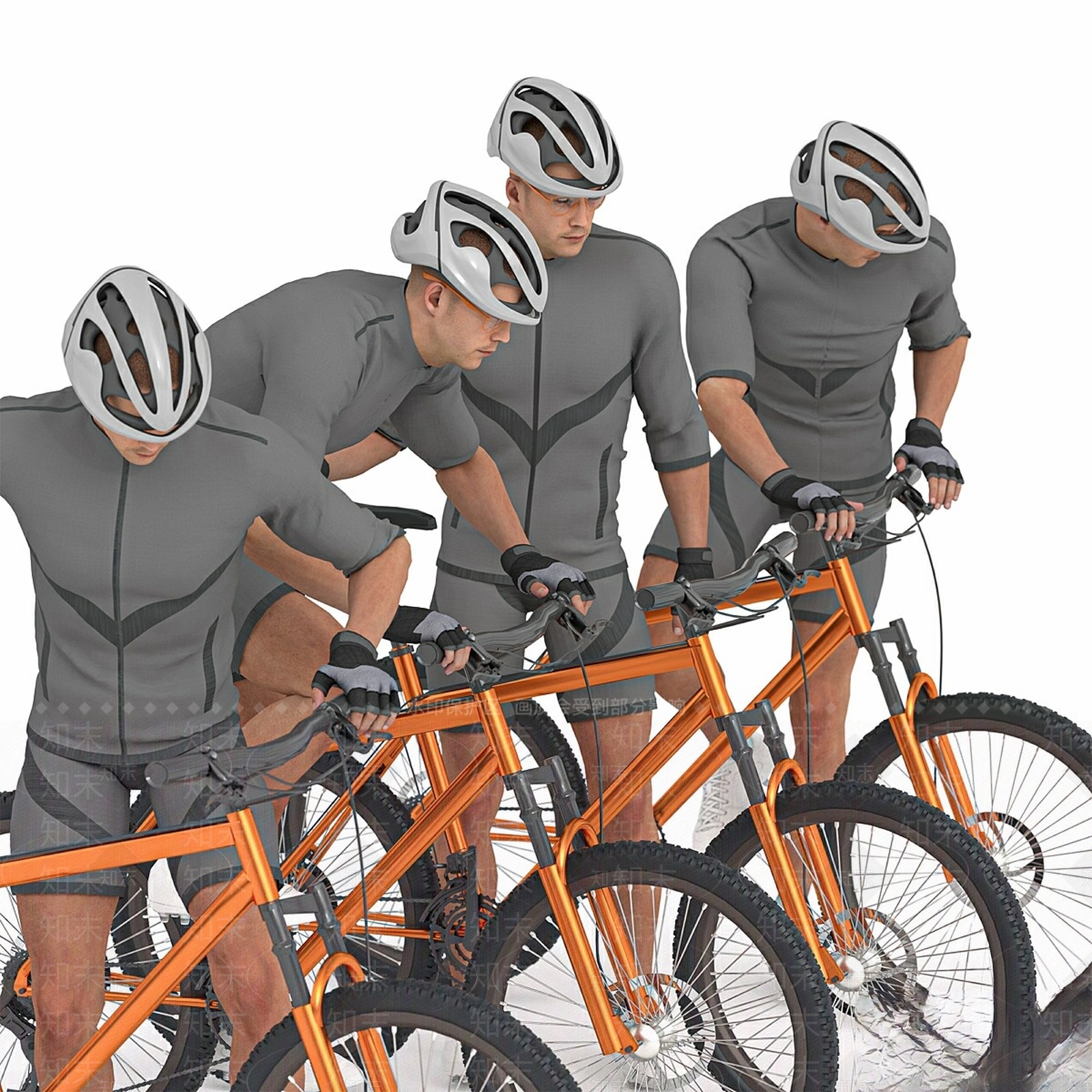 骑自行车的男子3D模型下载【ID:1152776680】