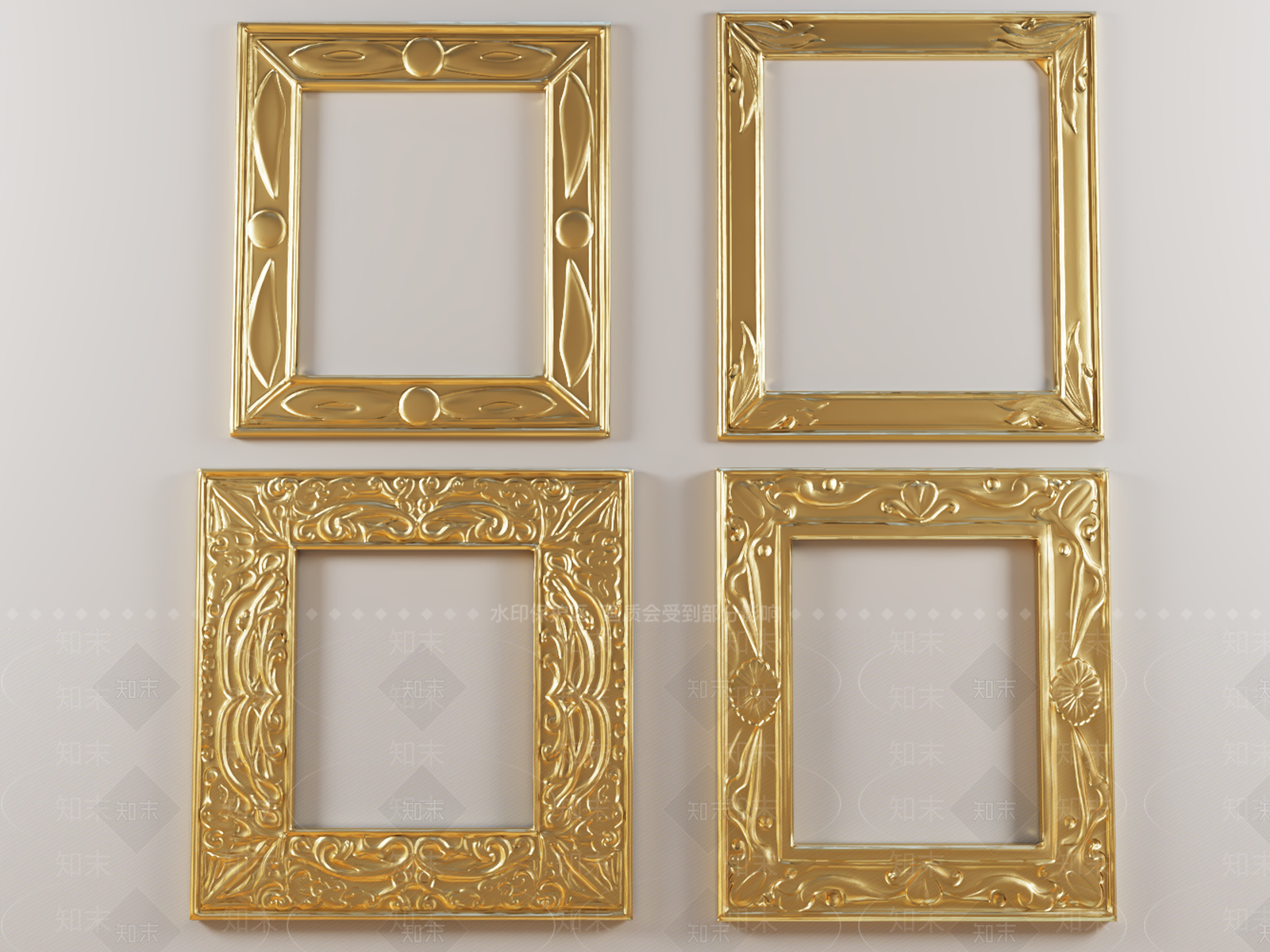 现代金属相框3D模型下载【ID:1152783923】