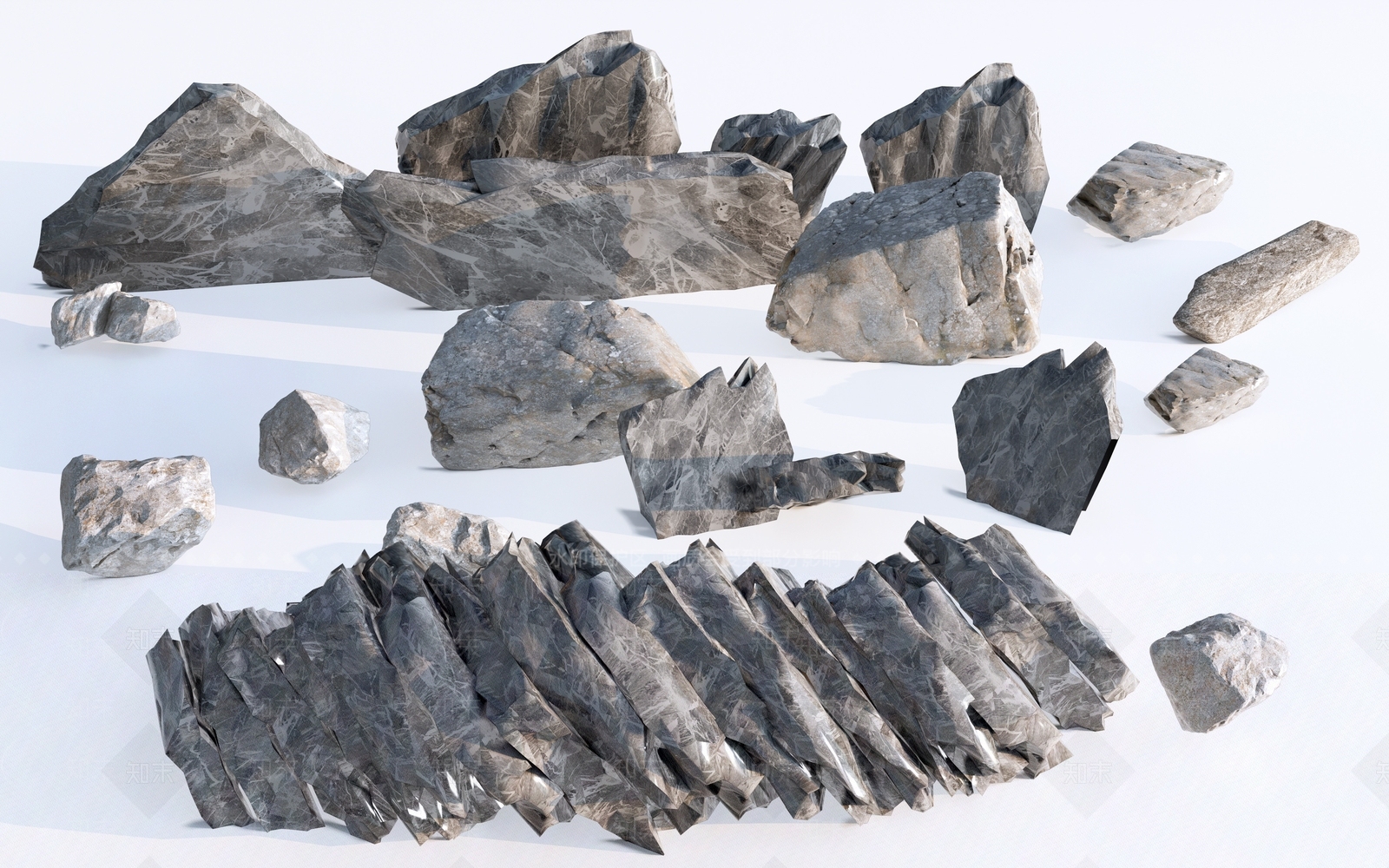 现代景观石3D模型下载【ID:1152787894】