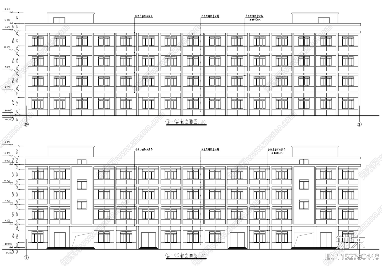 嘉越针织厂车间厂房工业建筑cad施工图下载【ID:1152790448】