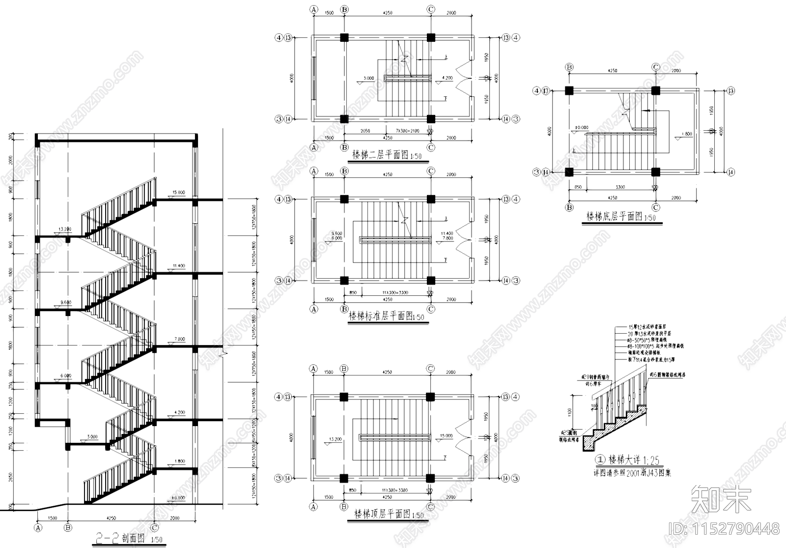 嘉越针织厂车间厂房工业建筑cad施工图下载【ID:1152790448】