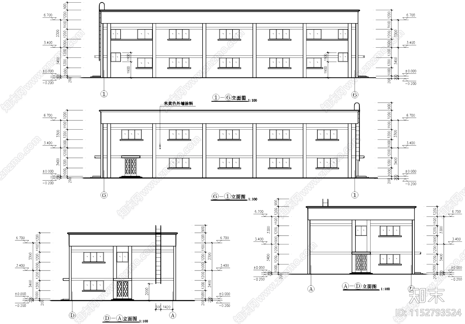精密仪表厂房车间工业建筑cad施工图下载【ID:1152793524】