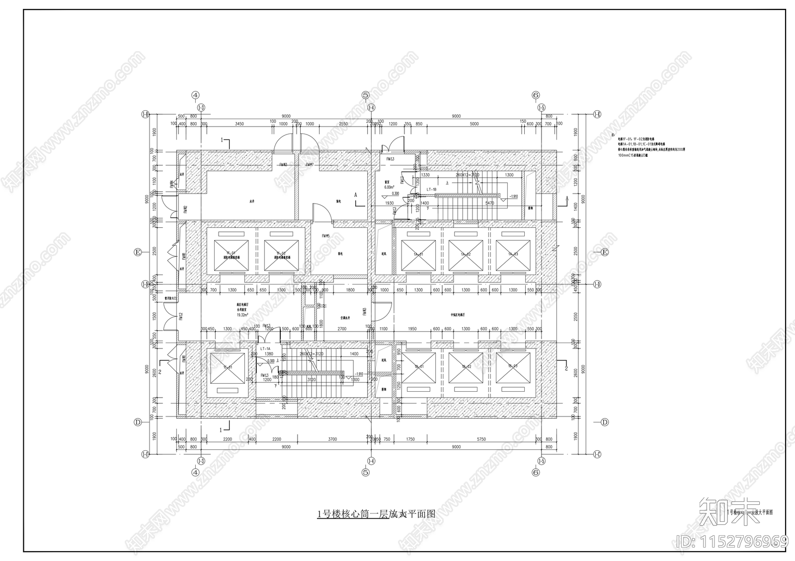 城市广场商业办公楼建筑cad施工图下载【ID:1152796969】